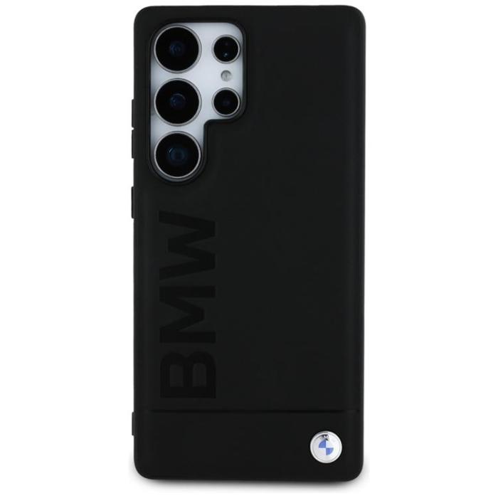 BMW - BMW Galaxy S25 Ultra Mobilskal Läder Big Wordmark - Svart