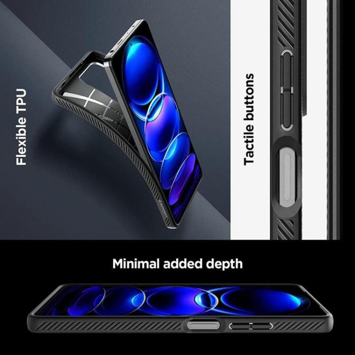 UTGATT - Spigen Xiaomi Redmi Note 12 Pro Mobilskal Liquid Air - Svart