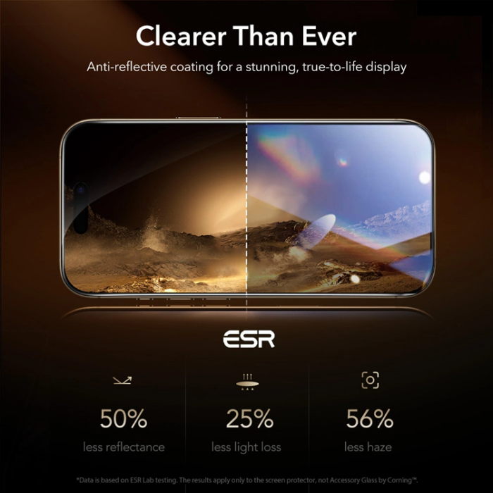 ESR - ESR iPhone 17 Härdat Glas Skärmskydd - Clear