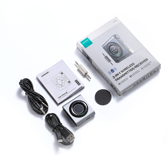 Joyroom - Joyroom JR-CB2 Bluetooth AUX-Sändare För Bil, TV - Grå
