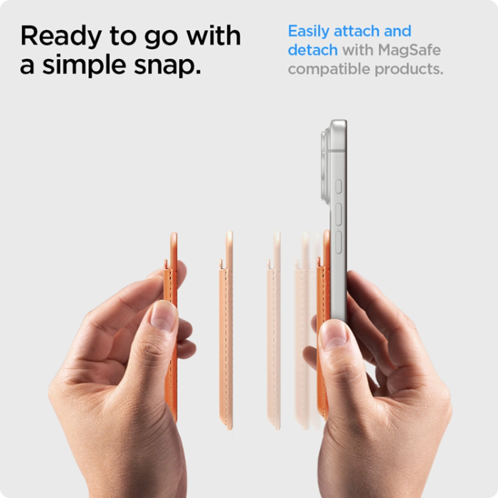 Spigen - Spigen Valentinus Magsafe Universal Magnetic Korthållare - Metallic Orange