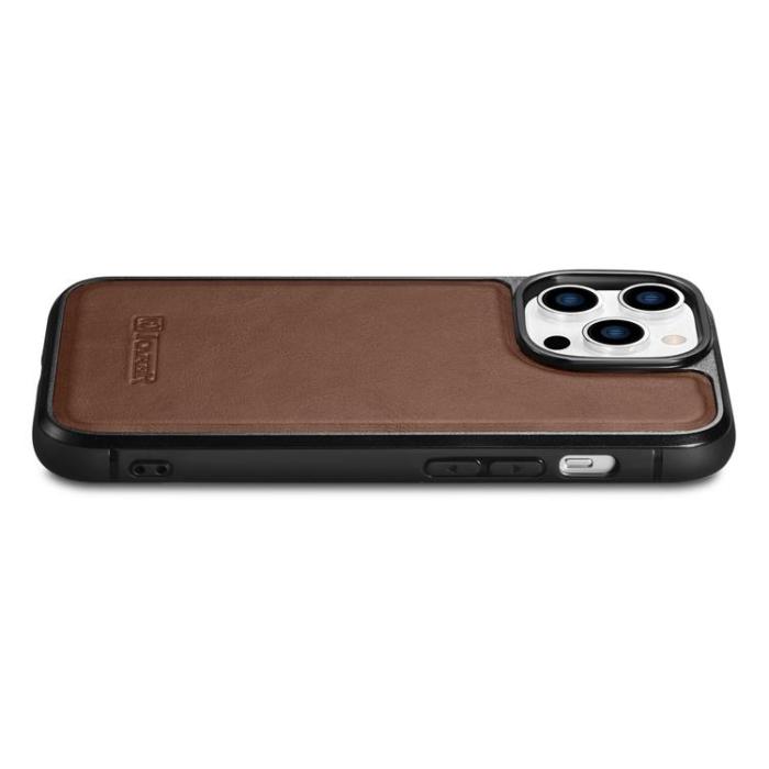 ICARER - iCarer iPhone 14 Pro Max Skal Magsafe Aktä Läder - Brun