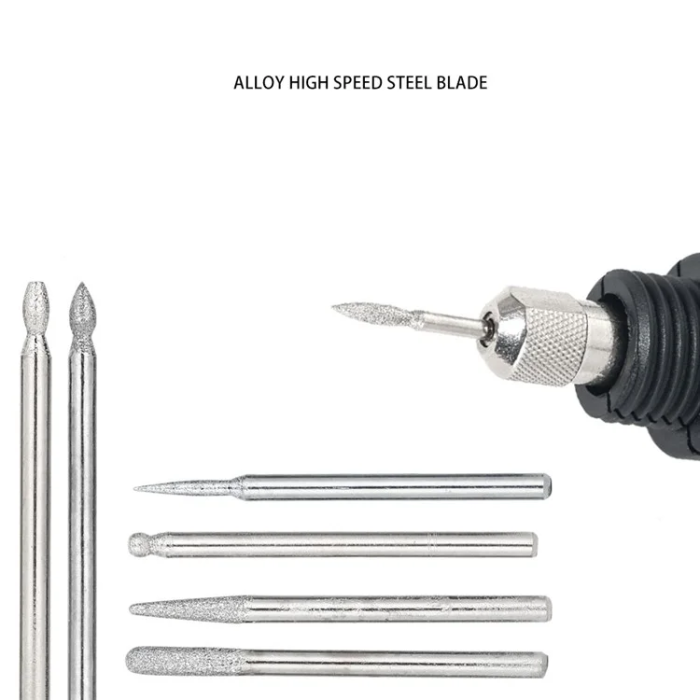 OEM - [30-Pack] Nail Art-borr med 3.0 mm Skaftsliphuvudverktyg