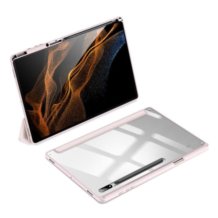 UTGATT1 - Dux Ducis Galaxy Tab S8 Ultra Fodral Toby Armored med Stylushållare - Rosa