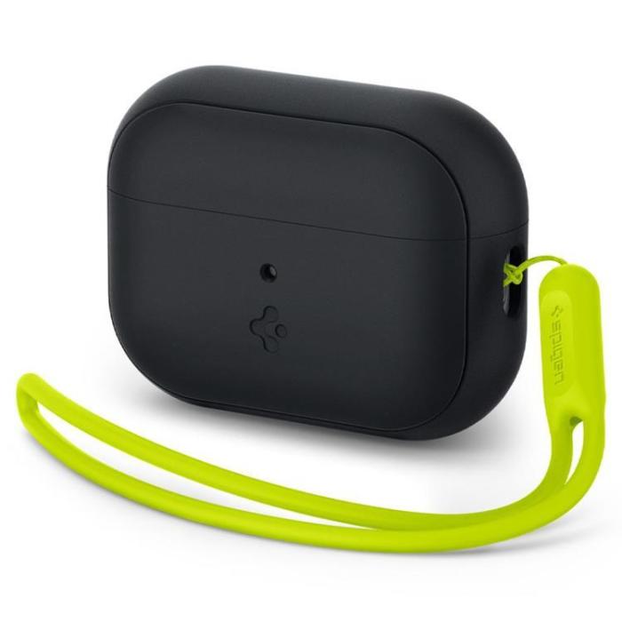 UTGATT - Spigen Airpods Pro 1/2 Skal Fit Strap Silicone - Svart/Phanton Grön