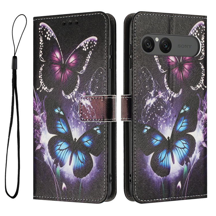Sony Xperia 10 VII Plånboksfodral Pattern Printing - Two Butterflies | 2353 | AlltMobil