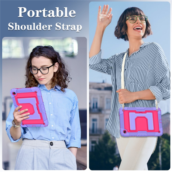 A-One Brand - Galaxy Tab A9 Plus Skal Kickstand Med Rem Anti Drop