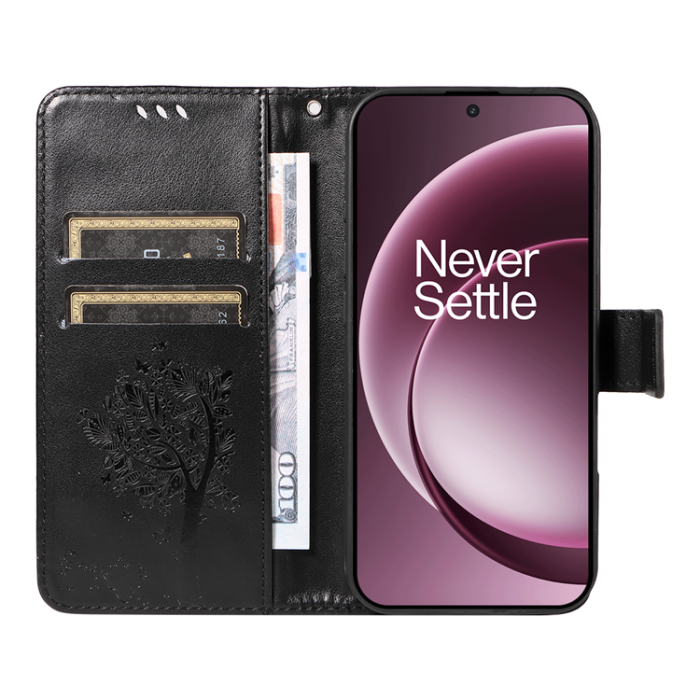 A-One Brand - OnePlus 15 5G Plånboksfodral Cat Tree Pattern Konstläder