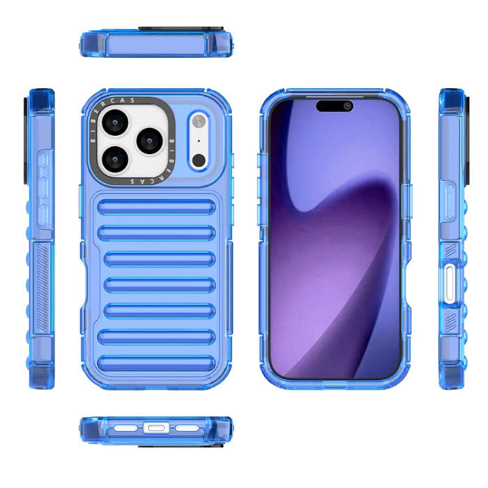 A-One Brand - iPhone 17 Pro Max Mobilskal Stripe Design Detachable - Blå
