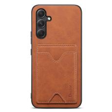 DENIOR - DENIOR Samsung Galaxy S23 FE Fodral Kortfodral KonstL&auml;der Brun