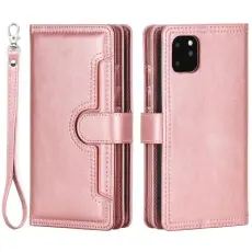 OEM - iPhone 14 Pro Max Plånboksfodral Äkta Läder Flip - Rosa Guld
