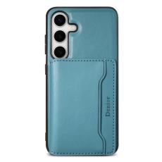 DENIOR - DENIOR Samsung Galaxy S24 Magnetiskt Konstl&auml;der Pl&aring;nboksfodral 2 i 1 Bl&aring;