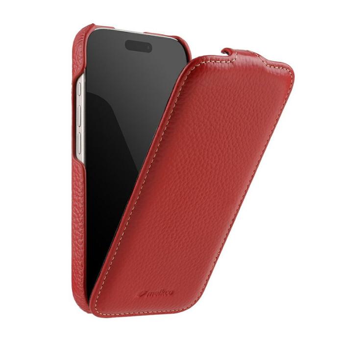 Melkco - MELKCO Mobilskal till iPhone 17 Pro Max Äkta Läder + PC Röd