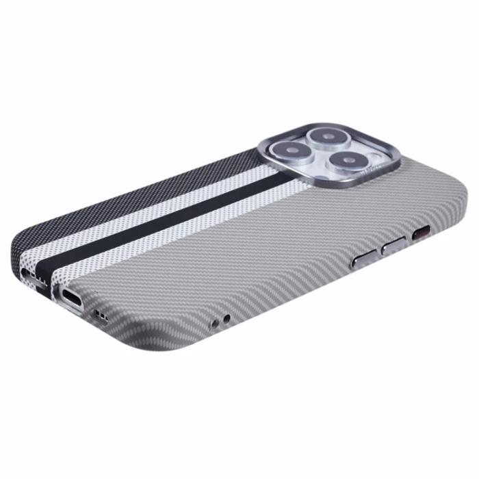 A-One Brand - iPhone 16 Pro Max Mobilskal Magsafe Kevlar Aramid Fiber - Grå