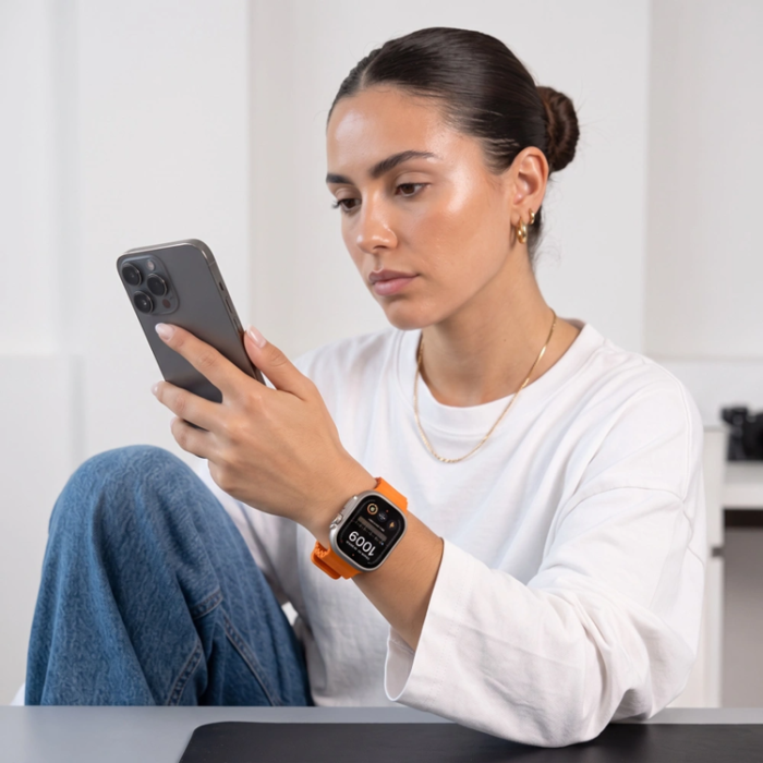 Tech-Protect - Tech-Protect Armband För Apple Watch (44/45/46/49mm) Silikon Line - Orange