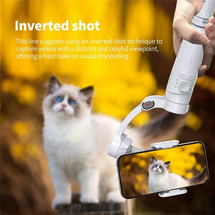 OEM - Vikbar Anti-Shake 3-Axlig Gimbal Stabilisator för Mobil med App M1