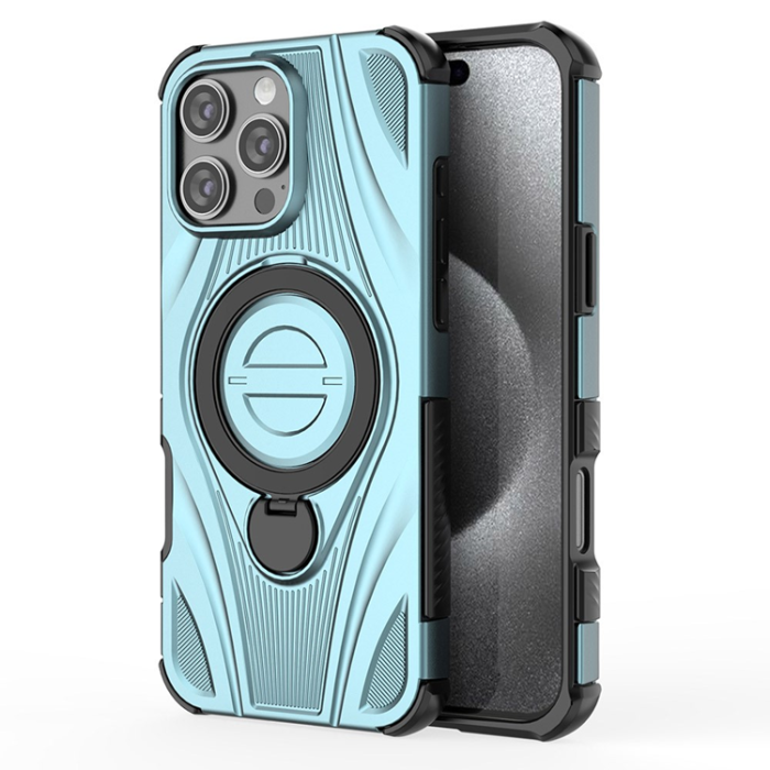 A-One Brand - iPhone 16 Pro Max Mobilskal MagSafe Magnetic Kickstand - Baby Blå