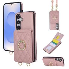 OEM - Mobilfodral f&ouml;r Samsung Galaxy S26 Konstl&auml;der TPU med Ringh&aring;llare - Rosa