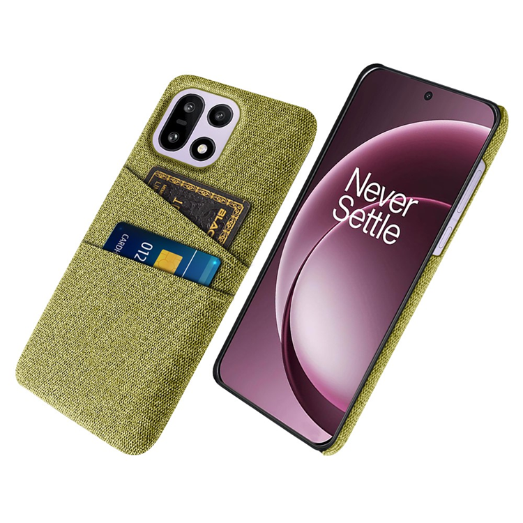 OnePlus 15 5G Mobilskal Korthållare Cloth + Hard PC - Gul (Gul) | 2353 | AlltMobil