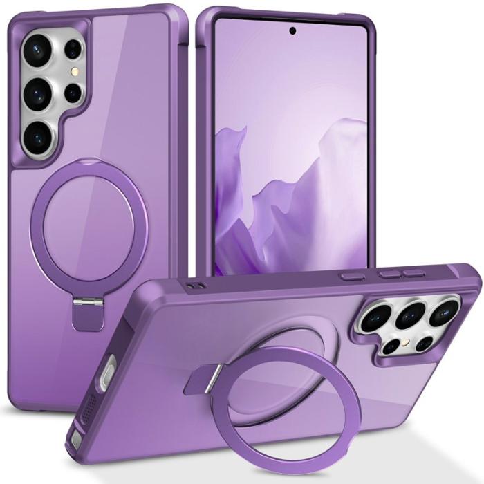 OEM - Mobilskal för Samsung Galaxy S26 Ultra Magnetiskt Ringhållare TPU + PC - Lila