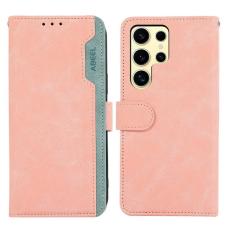 ABEEL - ABEEL Mobilskal till Samsung Galaxy S26 Ultra Splicing Konstl&auml;der Flip Rosa