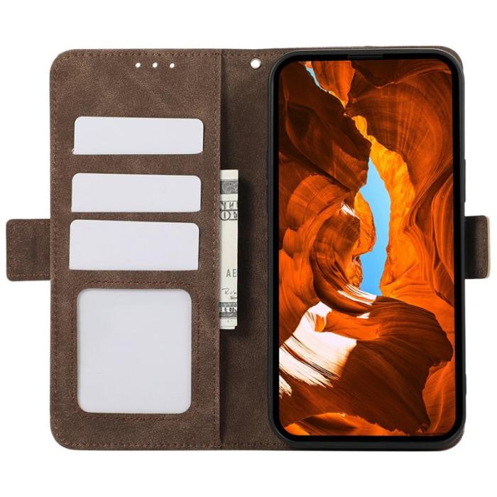 ABEEL - ABEEL Mobilskal till Samsung Galaxy S26 Ultra KonstLäder Folio Ställ - Brun