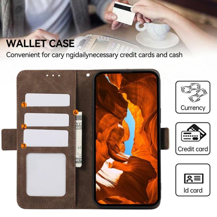 ABEEL - ABEEL Mobilskal till Samsung Galaxy S26 Ultra KonstLäder Folio Ställ - Brun