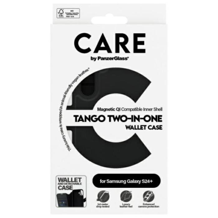 PanzerGlass - CARE By PanzerGlass Galaxy S24 Plus Plånboksfodral Tango 2in1 - Svart