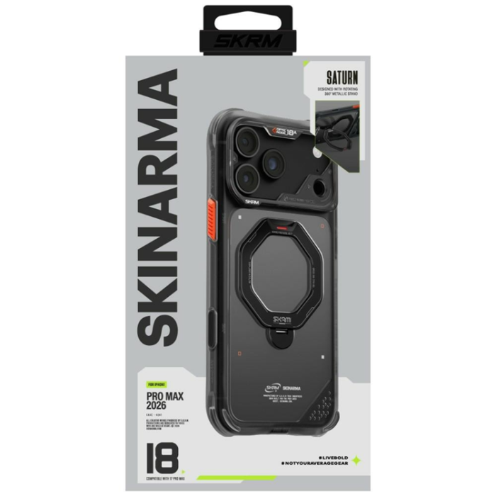 Skinarma - Skinarma Mobilskal För iPhone 18 Pro Max/17 Pro Max Magsafe Saturn - Svart