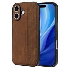 AZNS - AZNS iPhone 17 Fodral Skyddande KonstL&auml;der - Brun