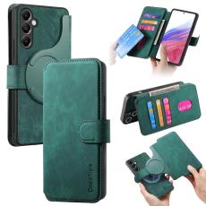CASENEO - CASENEO Samsung Galaxy A14 5G Pl&aring;nboksfodral Konstl&auml;der - Gr&ouml;n