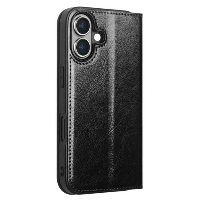 QIALINO - Qialino iPhone 16 Plånboksfodral Äkta Läder Korthållare