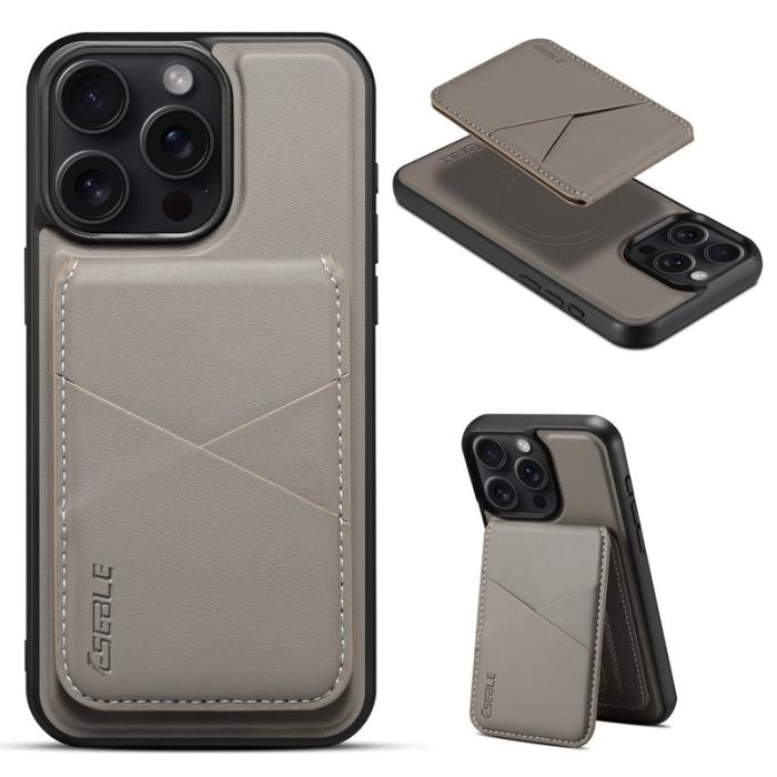 ESEBLE - ESEBLE E3 iPhone 16 Pro Fodral KonstLäder - Grå
