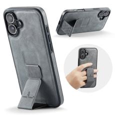 FIERRE SHANN - FIERRE SHANN f&ouml;r iPhone 17 Fodral Kickstand KonstL&auml;der - Gr&aring;