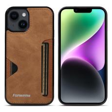 FORWENW - FORWENW F5 iPhone 15 Plus Fodral KonstL&auml;der - Brun