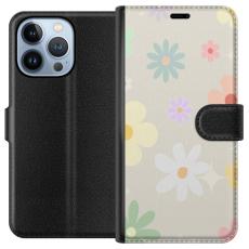 iSecrets - Plånboksfodral till Apple iPhone 13 Pro med fejdande blommor