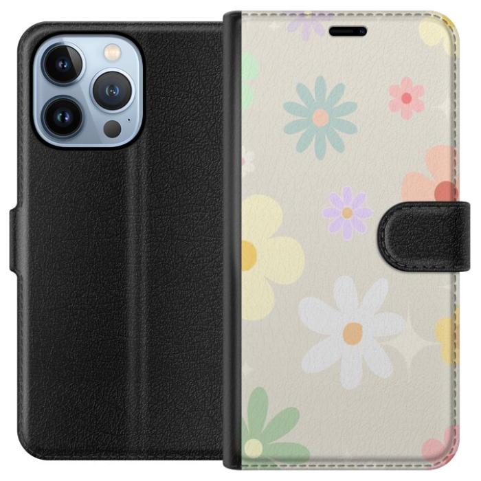 iSecrets - Plånboksfodral till Apple iPhone 13 Pro med fejdande blommor