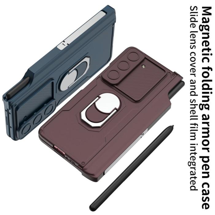 GKK - GKK Samsung Galaxy Z Fold5 Fodral Kickstand PC - Svart