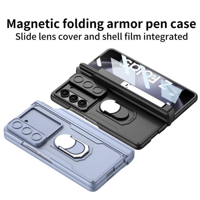 GKK - GKK Samsung Galaxy Z Fold5 Fodral Kickstand PC - Svart