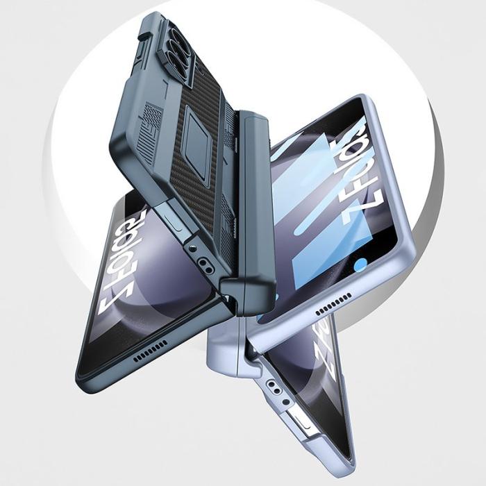 GKK - GKK Samsung Galaxy Z Fold5 Fodral Kickstand PC - Vinröd