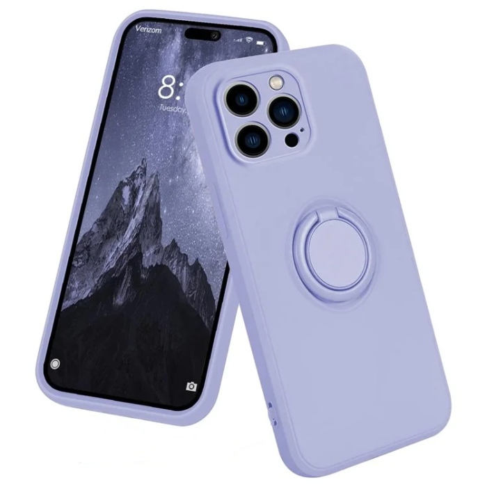 OEM - iPhone 16 Pro Max Mobilskal Silikon Ring - Violett