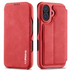 LC.imeeke - LC.IMEEKE iPhone 17 Fodral Card Holder KonstL&auml;der - R&ouml;d