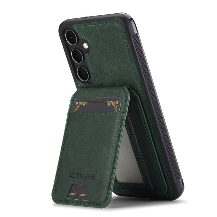 LC.imeeke - LC.IMEEKE L3 för Samsung Galaxy S25 Fodral KonstLäder - Grön
