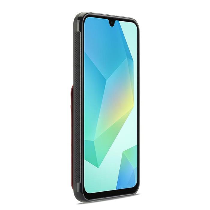 LC.imeeke - LC.IMEEKE L3 för Samsung Galaxy S25 Fodral KonstLäder - Röd