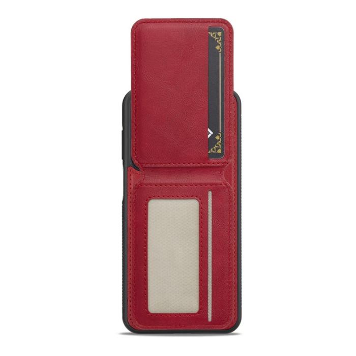 LC.imeeke - LC.IMEEKE L3 för Samsung Galaxy S25 Fodral KonstLäder - Röd