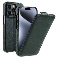Melkco - MELKCO Mobilskal till iPhone 15 Pro Max &Auml;kta L&auml;der + PC Vertikal - Gr&ouml;n