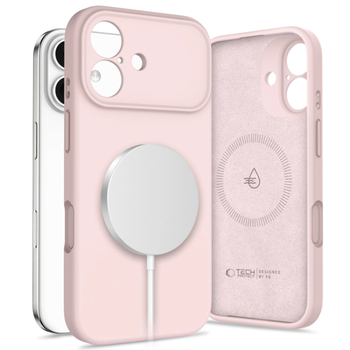 Tech-Protect - Tech-Protect iPhone 17 Mobilskal Magsafe Silikon - Pearl Rosa