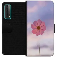 Gustaf - Pl&aring;nboksfodral till Huawei P smart 2021 med Rosa blomma