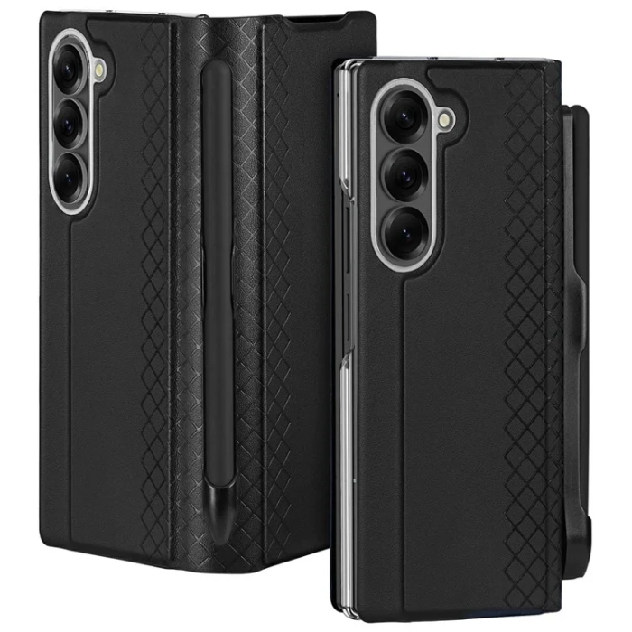 Dux Ducis - Dux Ducis Galaxy Z Fold 7 5G Plånboksfodral Bril Läder - Svart