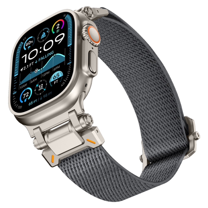 A-One Brand - Apple Watch 42/44/45/46/49mm Armband Nylon - Grå